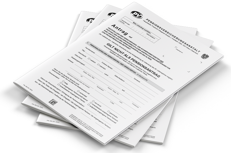 Vorschaubild Antragsformular zur Feststellung der Versicherungs- und Schwerarbeitszeiten und Prüfung des Anspruchs
