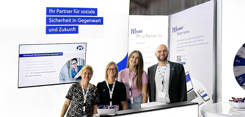 Bild des PV-Messestands auf der Jobmesse Austria in Wien